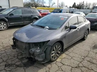2015 Honda Civic Sedan EX-L with VIN 2HGFB2F96FH541971, listed as a Copart auction lot 46160825 with 111,711 mi miles and Salvage Title. Bid and sale history available at carsss.com. Image 1.