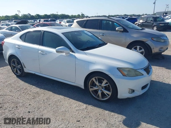 2009 Lexus IS 250 with VIN JTHBK262495093692, listed as a IAAI auction lot 42022209 with 195,379 mi miles. Bid and sale history available at carsss.com. Image 1.