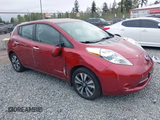 2013 Nissan LEAF SL with VIN 1N4AZ0CPXDC411967, listed as a IAAI auction lot 42120907 with 102,035 mi miles. Bid and sale history available at carsss.com. Image 1.