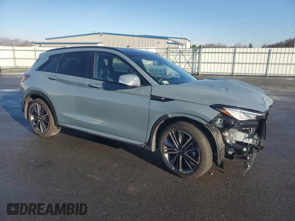 2024 Infiniti QX50 Sport with VIN 3PCAJ5FB1RF103854, listed as a Copart auction lot 82394704 with 4,137 mi miles and Salvage Title. Bid and sale history available at DreamBid. Image 4.