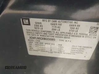 2011 Chevrolet Equinox 2LT with VIN 2CNFLNECXB6230989, listed as a IAAI auction lot 42212095 with 233,025 mi miles and . Bid and sale history available at DreamBid. Image 9.