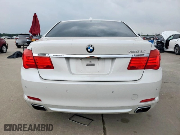 2011 BMW 7 Series 750Li with VIN WBAKB8C58BCY65645, listed as a Copart auction lot 57612775 with 69,670 mi miles and Salvage title. Bid and sale history available at DreamBid. Image 6.
