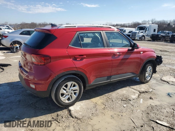 2020 Hyundai Venue SEL with VIN KMHRC8A37LU029722, listed as a Copart auction lot 45953555 with 35,223 mi miles and Salvage Title. Bid and sale history available at DreamBid. Image 3.