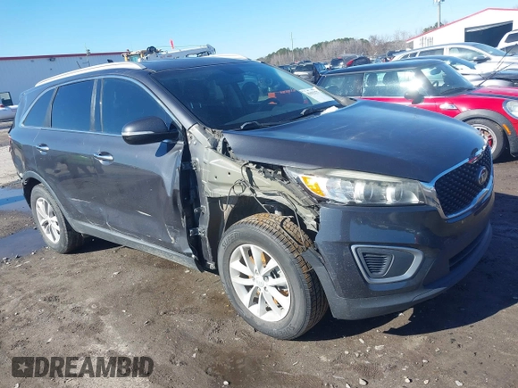 2016 Kia Sorento LX with VIN 5XYPG4A3XGG168713, listed as a IAAI auction lot 41632177 with 108,516 mi miles. Bid and sale history available at carsss.com. Image 1.
