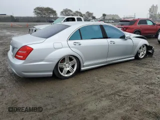 2013 Mercedes-Benz S with VIN WDDNG7DBXDA510464, listed as a Copart auction lot 44603075 with 97,629 mi miles and Salvage Title. Bid and sale history available at carsss.com. Image 3.