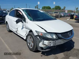 2015 Honda Civic Sedan LX with VIN 19XFB2F54FE250926, listed as a IAAI auction lot 41993601 with 119,881 mi miles. Bid and sale history available at carsss.com. Image 1.