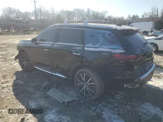 2022 Infiniti QX60 Sensory with VIN 5N1DL1GS6NC339921, listed as a Copart auction lot 88703725 with 23,571 mi miles and Salvage title. Bid and sale history available at DreamBid. Image 2.