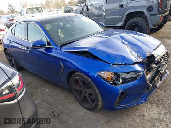 2020 Genesis G70 3.3T with VIN KMTG34LEXLU049127, listed as a IAAI auction lot 41376324 with 38,539 mi miles and . Bid and sale history available at DreamBid. Image 1.