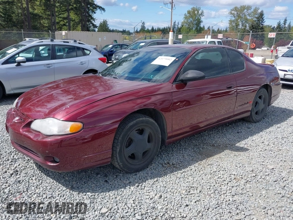 2001 Chevrolet Monte Carlo SS with VIN 2G1WX15K819340583, listed as a IAAI auction lot 42079082 with 123,213 mi miles. Bid and sale history available at carsss.com. Image 2.