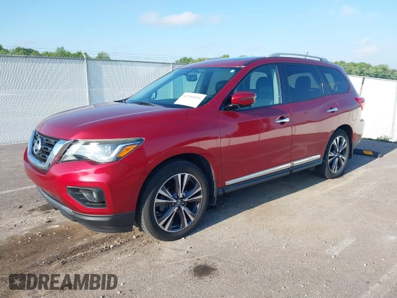 2017 Nissan Pathfinder Platinum with VIN 5N1DR2MM8HC604899, listed as a IAAI auction lot 42201810 with 48,215 mi miles and . Bid and sale history available at DreamBid. Image 17.