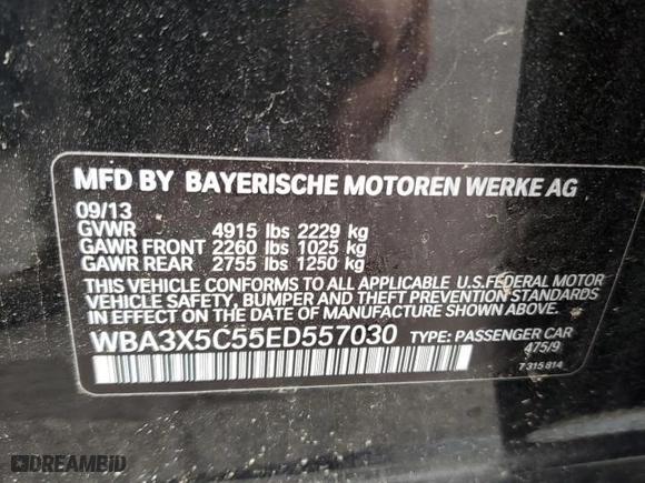 2014 BMW 3 Series Gran Turismo 328i xDrive with VIN WBA3X5C55ED557030, listed as a Copart auction lot 79119084 with 105,231 mi miles and Salvage Title. Bid and sale history available at carsss.com. Image 14.