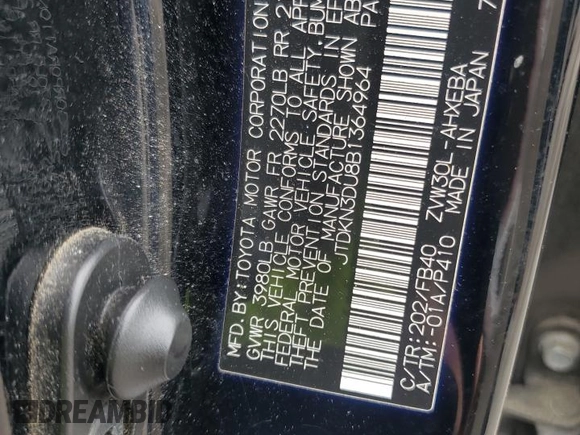 2011 Toyota Prius I with VIN JTDKN3DU8B1364964, listed as a Copart auction lot 54582985 with 235,809 mi miles and Clean Title. Bid and sale history available at carsss.com. Image 14.