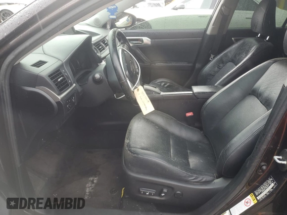 2012 Lexus CT 200h with VIN JTHKD5BH5C2058870, listed as a Copart auction lot 44373015 with 161,157 mi miles and Salvage Title. Bid and sale history available at carsss.com. Image 7.