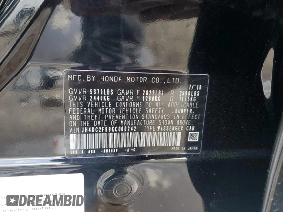 2019 Acura RLX Hybrid Advance z VIN JH4KC2F99KC000242, wystawiony jako Copart lot #48571295 z przebiegiem 40 832 mil mil oraz Szkoda całkowita • Salvage title. Historia ofert i sprzedaży dostępna na DreamBid. Obrazek 12.