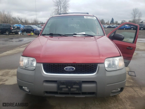 2001 Ford Escape XLT with VIN 1FMCU04101KA36194, listed as a Copart auction lot 43717295 with 72,265 mi miles and Salvage Title. Bid and sale history available at carsss.com. Image 5.