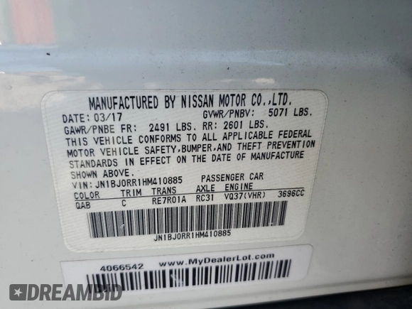 2017 Infiniti QX50 z VIN JN1BJ0RR1HM410885, wystawiony jako Copart lot #58942805 z przebiegiem 94 889 mil mil oraz Szkoda całkowita • Salvage title. Historia ofert i sprzedaży dostępna na DreamBid. Obrazek 13.