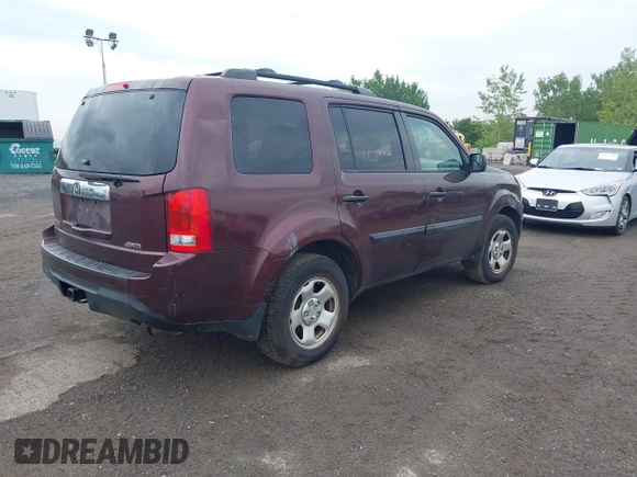 2013 Honda Pilot LX with VIN 5FNYF4H25DB029032, listed as a IAAI auction lot 42661736 with 128,096 mi miles and . Bid and sale history available at DreamBid. Image 4.