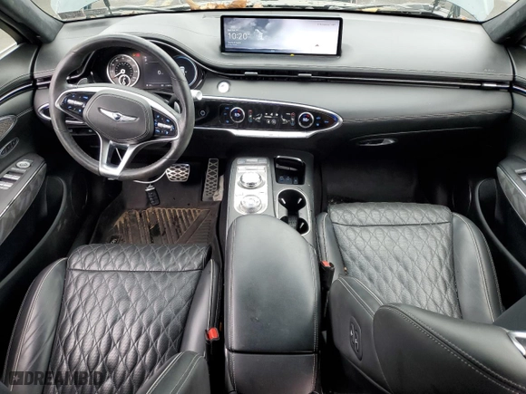 2022 Genesis GV70 3.5T Sport with VIN KMUMCDTC3NU016907, listed as a Copart auction lot 70568194 with 21,645 mi miles and Salvage Title. Bid and sale history available at carsss.com. Image 8.
