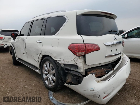 2012 Infiniti QX56 7-passenger с VIN JN8AZ2NE6C9017870, выставлен на аукционе Copart как лот 58945745 с пробегом 130 847 миль миль и Списание • Salvage title. История ставок и продаж доступна на DreamBid. Изображение 2.