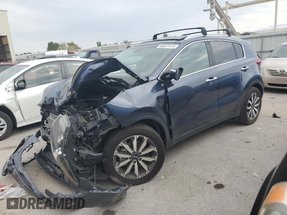 2017 Kia Sportage EX with VIN KNDPN3AC9H7237647, listed as a Copart auction lot 66037414 with 61,901 mi miles and Salvage Title. Bid and sale history available at carsss.com. Image 1.