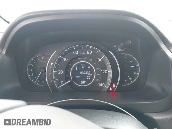 2013 Honda CR-V LX with VIN 2HKRM3H36DH511653, listed as a IAAI auction lot 39041262 with 90,336 mi miles and . Bid and sale history available at DreamBid. Image 7.