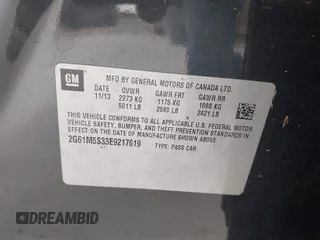 2014 Cadillac XTS Luxury with VIN 2G61M5S33E9217619, listed as a IAAI auction lot 41343003 with 126,303 mi miles. Bid and sale history available at carsss.com. Image 9.