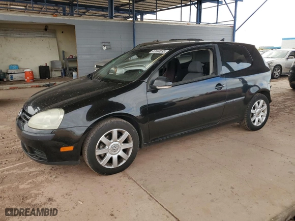 2008 Volkswagen Rabbit S with VIN WVWAA71K98W097752, listed as a Copart auction lot 47844695 with 124,036 mi miles and Salvage Title. Bid and sale history available at carsss.com. Image 1.