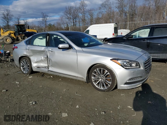 2017 Genesis G80 3.8L with VIN KMHGN4JE2HU211363, listed as a Copart auction lot 47170105 with 142,800 mi miles and Salvage Title. Bid and sale history available at carsss.com. Image 4.