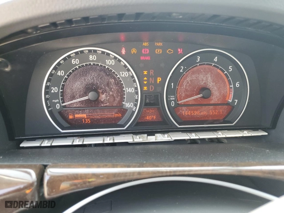 2004 BMW 7 Series 745Li with VIN WBAGN63444DS47664, listed as a Copart auction lot 71046044 with 144,598 mi miles and Salvage Title. Bid and sale history available at carsss.com. Image 9.