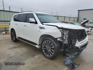 2021 Nissan Armada Platinum with VIN JN8AY2DA7M9370704, listed as a Copart auction lot 84412644 with 51,399 mi miles and Salvage Title. Bid and sale history available at carsss.com. Image 4.