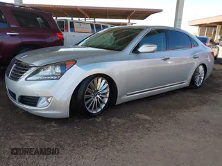 2014 Hyundai Equus Signature with VIN KMHGH4JH6EU080127, listed as a IAAI auction lot 41988215 with 94,349 mi miles and . Bid and sale history available at DreamBid. Image 2.