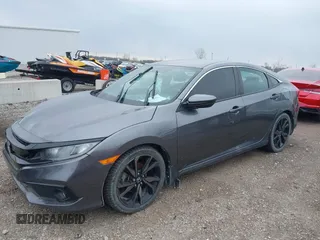 2019 Honda Civic Sedan Sport with VIN 2HGFC2F83KH515794, listed as a IAAI auction lot 41967452 with 38,515 mi miles. Bid and sale history available at carsss.com. Image 2.