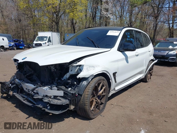 2022 BMW X3 M with VIN 5YM13EC01N9J62914, listed as a IAAI auction lot 42064632 with 13,421 mi miles. Bid and sale history available at carsss.com. Image 6.