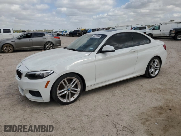 2016 BMW 2 Series 228i z VIN WBA1F9C57GV742193, wystawiony jako Copart lot #48878695 z przebiegiem Nie podano mil oraz Szkoda całkowita • Salvage title. Historia ofert i sprzedaży dostępna na DreamBid. Obrazek 1.