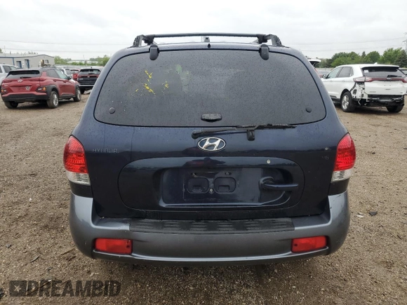 2005 Hyundai Santa Fe GLS with VIN KM8SC13D55U975111, listed as a Copart auction lot 57801515 with 126,220 mi miles and Salvage title. Bid and sale history available at DreamBid. Image 6.