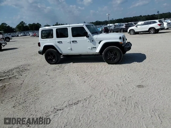 2020 Jeep Wrangler Unlimited Sahara with VIN 1C4HJXEM0LW319209, listed as a Copart auction lot 74741884 with 91,225 mi miles and Non Repairable. Bid and sale history available at carsss.com. Image 15.