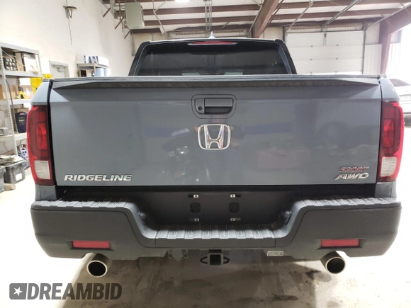 2023 Honda Ridgeline Sport with VIN 5FPYK3F10PB048387, listed as a Copart auction lot 42747395 with 17,224 mi miles and Salvage title. Bid and sale history available at DreamBid. Image 6.