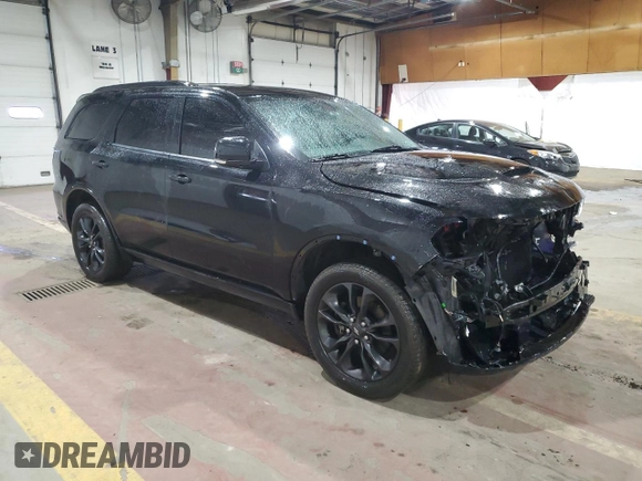2021 Dodge Durango GT Plus with VIN 1C4RDJDG9MC849122, listed as a Copart auction lot 48773215 with 42,458 mi miles and Salvage Title. Bid and sale history available at carsss.com. Image 4.