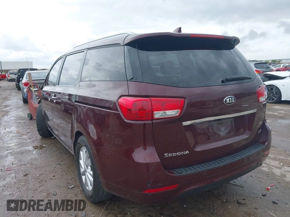 2017 Kia Sedona LX with VIN KNDMB5C16H6237873, listed as a IAAI auction lot 41914092 with 105,900 mi miles and . Bid and sale history available at DreamBid. Image 3.