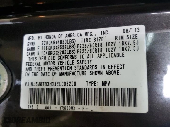 2014 Acura RDX with VIN 5J8TB3H35EL006200, listed as a Copart auction lot 81525084 with 156,443 mi miles and Clean Title. Bid and sale history available at carsss.com. Image 15.