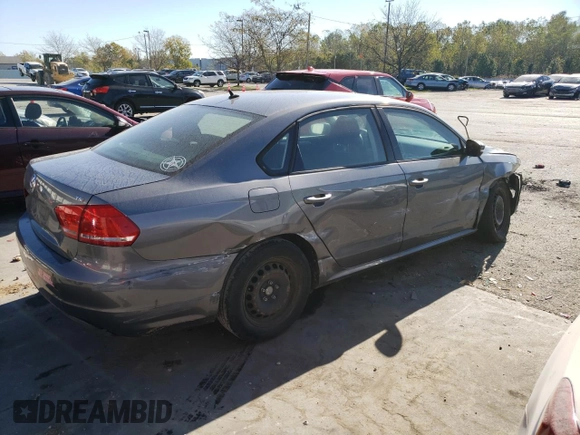 2014 Volkswagen Passat S with VIN 1VWAS7A3XEC024597, listed as a Copart auction lot 74940754 with 144,646 mi miles and Salvage Title. Bid and sale history available at carsss.com. Image 3.