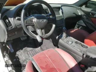 2021 Infiniti Q60 Red Sport 400 with VIN JN1FV7LK8MM530316, listed as a Copart auction lot 42025565 with 23,280 mi miles and Salvage title. Bid and sale history available at DreamBid. Image 8.