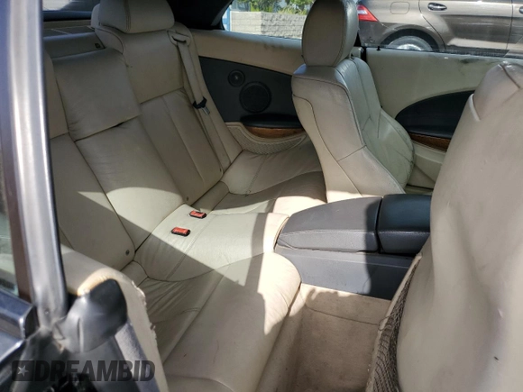 2005 BMW 6 Series 645Ci with VIN WBAEK73455B328546, listed as a Copart auction lot 54696625 with 121,804 mi miles and Salvage Title. Bid and sale history available at carsss.com. Image 10.