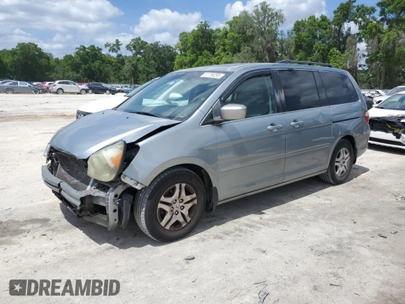 2007 Honda Odyssey EX-L with VIN 5FNRL38687B104840, listed as a Copart auction lot 51759295 with 213,206 mi miles and Salvage Title. Bid and sale history available at carsss.com. Image 1.