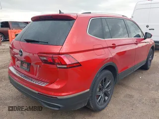 2022 Volkswagen Tiguan SE with VIN 3VV3B7AX7NM170227, listed as a IAAI auction lot 42161892 with 37,092 mi miles and . Bid and sale history available at DreamBid. Image 4.