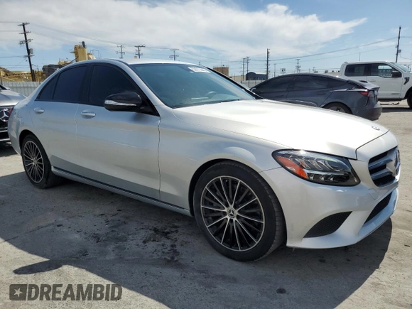 2021 Mercedes-Benz C 300 with VIN W1KWF8DB8MR632402, listed as a Copart auction lot 52971445 with 38,939 mi miles and Salvage Title. Bid and sale history available at carsss.com. Image 4.
