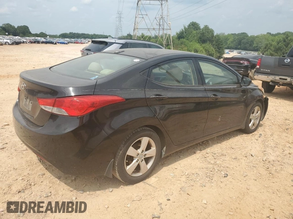 2013 Hyundai Elantra GLS with VIN 5NPDH4AE4DH204210, listed as a Copart auction lot 62301455 with 246,229 mi miles and Salvage title. Bid and sale history available at DreamBid. Image 3.