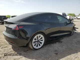 2022 Tesla Model 3 with VIN 5YJ3E1EA0NF287838, listed as a Copart auction lot 47785355 with 54,116 mi miles and Salvage Title. Bid and sale history available at DreamBid. Image 3.