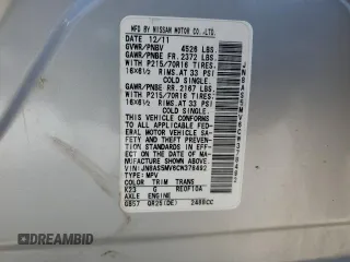 2012 Nissan Rogue S with VIN JN8AS5MV6CW378492, listed as a Copart auction lot 61191315 with 131,713 mi miles and Salvage title. Bid and sale history available at DreamBid. Image 14.