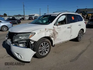2013 Nissan Pathfinder SV with VIN 5N1AR2MN6DC619228, listed as a Copart auction lot 46426285 with 0 mi miles and Salvage Title. Bid and sale history available at carsss.com. Image 1.